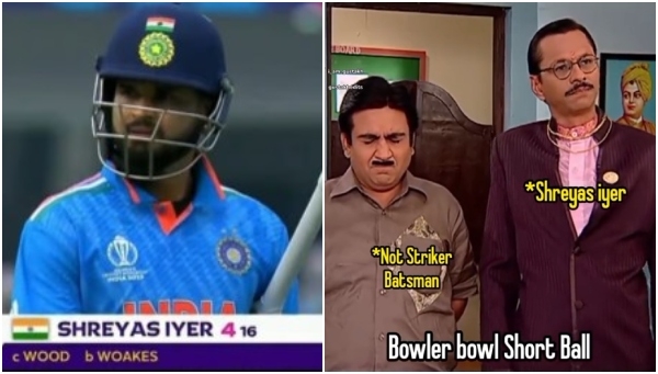 Shreyas Iyer short ball IND vs ENG memes 