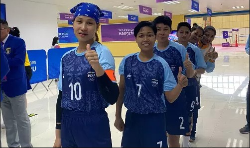 Indian women's regu team in sepak takraw Asian Games