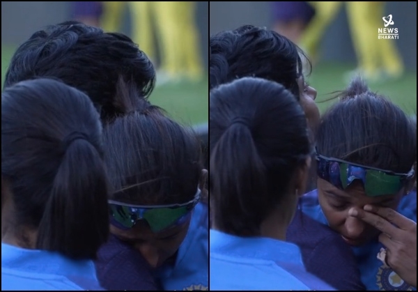 Harmanpreet Kaur emotional meeting Anjum Chopra IND vs AUS semi-final